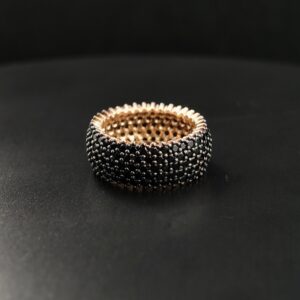925 RGP Noir Scalloped Eternity Band 8mm - Image 1